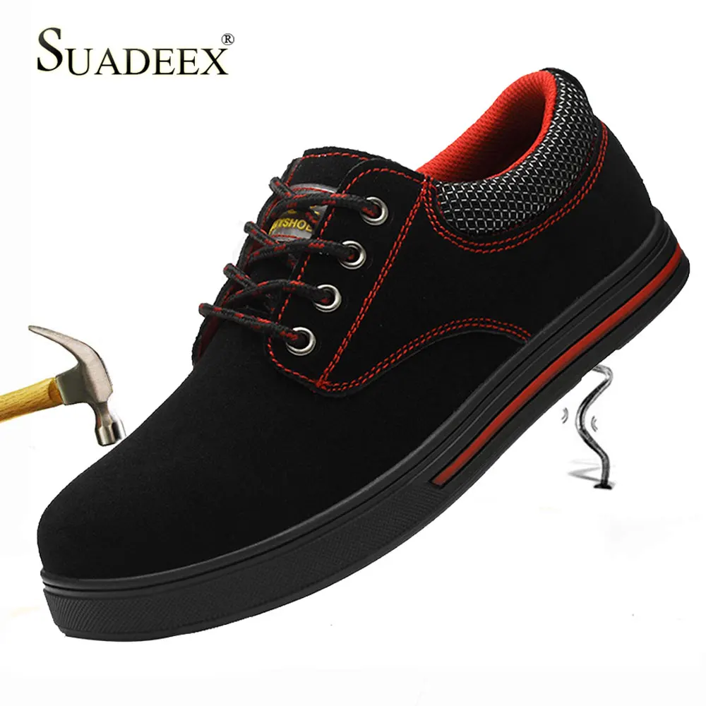 SUADEEX/Мужская защитная обувь со стальным носком, защитная обувь, легкие противоударные рабочие кроссовки, обувь для мужчин и женщин|Защитная обувь|   | АлиЭкспресс
