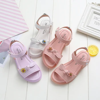 

Children Shoes Girl Flat Sandals Open Toe Beach Shoes kids Casual Sandal Soft Sandals Student Princess Shoes SSJ090