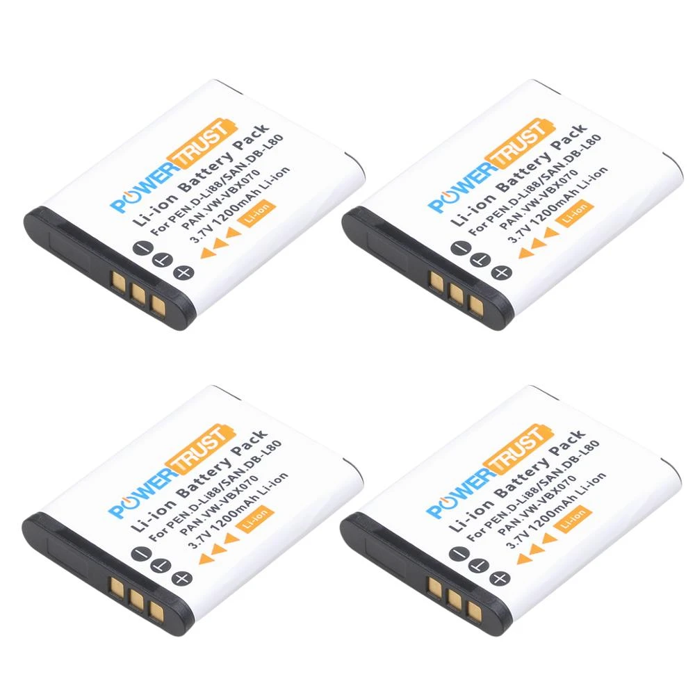 Heib Batteria Per Pentax D-LI88 - Ricambio Li-Ion 700 MAh 3,7V - Alternativa Di Alta Qualità - 4
