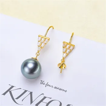 

NEW ARRIVAL 925 Sterling Silver Earrings Mountings Findings Settings Jewelry Parts Fittings Accessories for Pearls Beads Stones