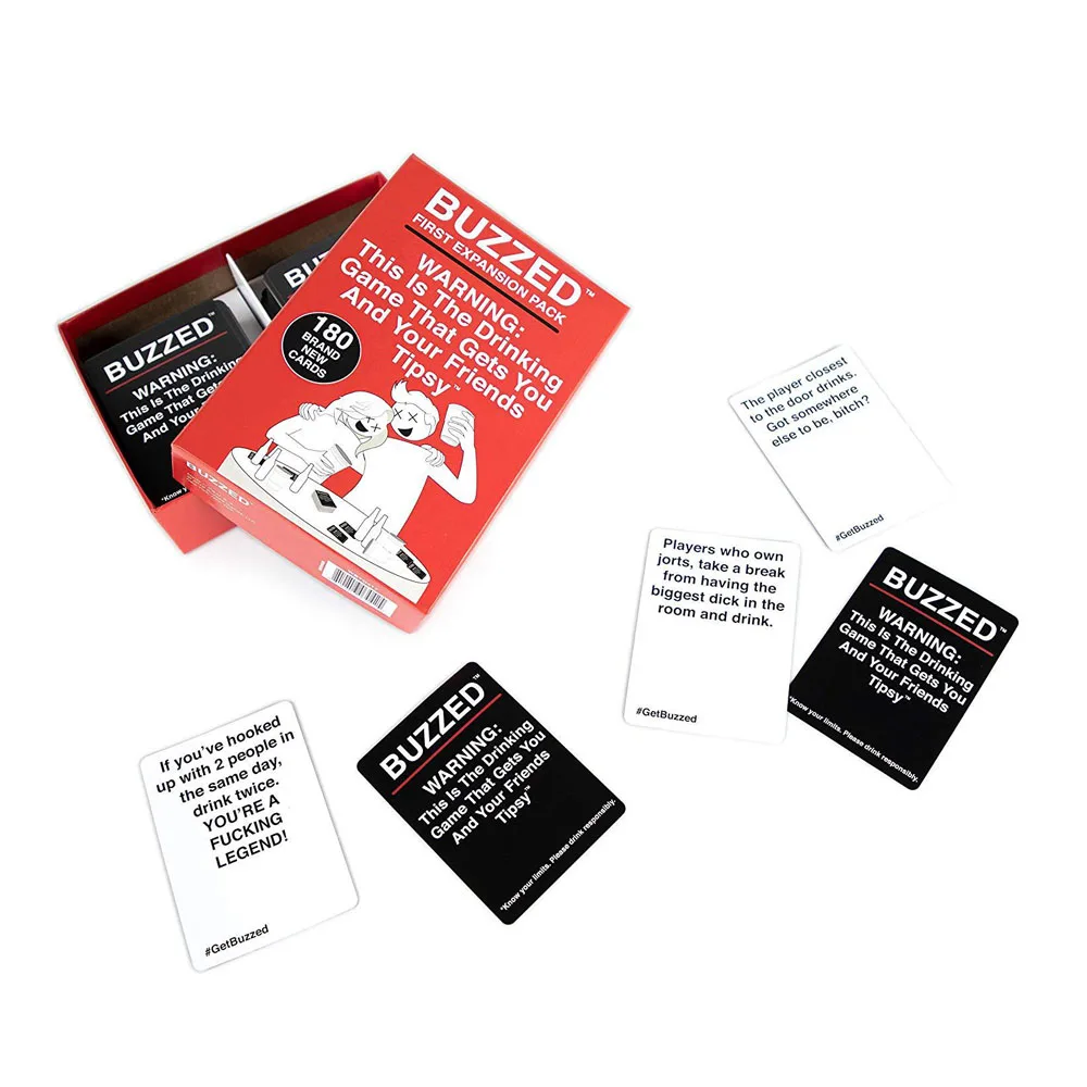 Buzzed The Drinking Game Board Game Gets You and Your Friends Wasted / Tipsy Card Game Friends Entertainment Party Card Games