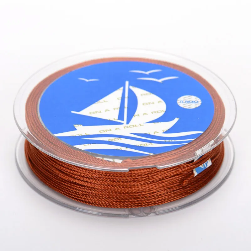 15-strand 0,8 мм ручной вязки нейлоновая Пряжа кисточкой браслет тесьма для вязания разноцветная веревка китайский узел - Цвет: 24