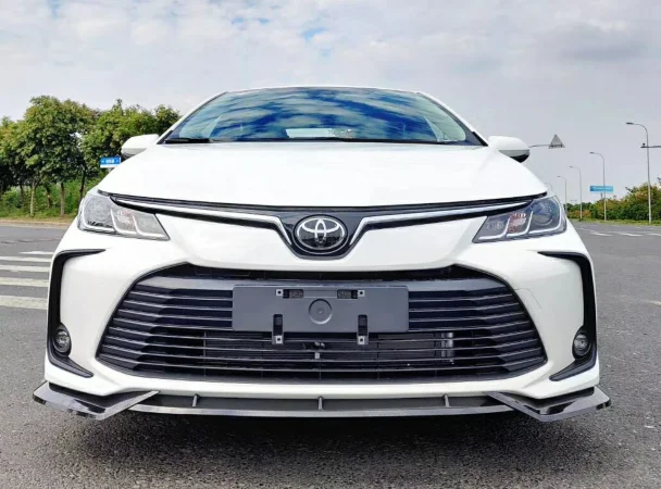 For toyota corolla Front bumper lip spoiler PP and carbon fibre Material car resr wing lip spoiler by Primer Color