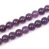 High Quality Natural Stone Purple Amethysts Crystals Round Loose Beads 15