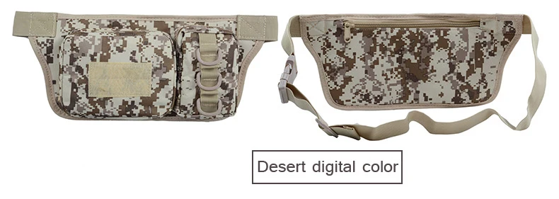 Outdoor Sports Waterproof Tactical Waist Bag Utility Riding Multi-pockets Card Phone Bags Camouflage Cycling Running Hiking Bags