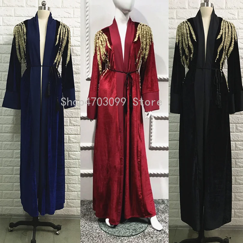 Abayas For Women Kaftan Velvet Abaya Turkey Muslim Hijab Dress Qatar Ramadan Caftan Marocain Robe Dubai Turkish Islamic Clothing Islamic Clothing Aliexpress