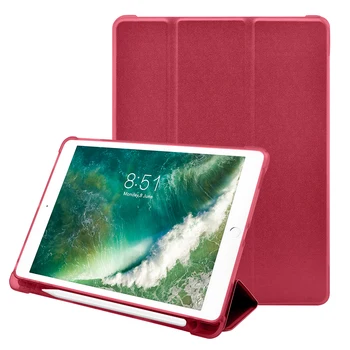 

Ultra-thin Three-fold One-piece Smart Sleep Leather Case Magnetic Smart Stand Shockproof Case Cover for iPad 10.2/Air 3 2019 D30