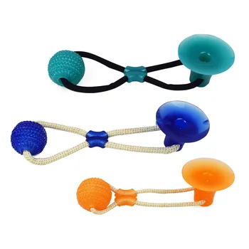 

Suction Cup Dog TPR Ball Toy Interactive Activity Toy Doggy Ropeball TugToy Pet Tooth Ropeball Multifunction Pet Molar Bite Toy