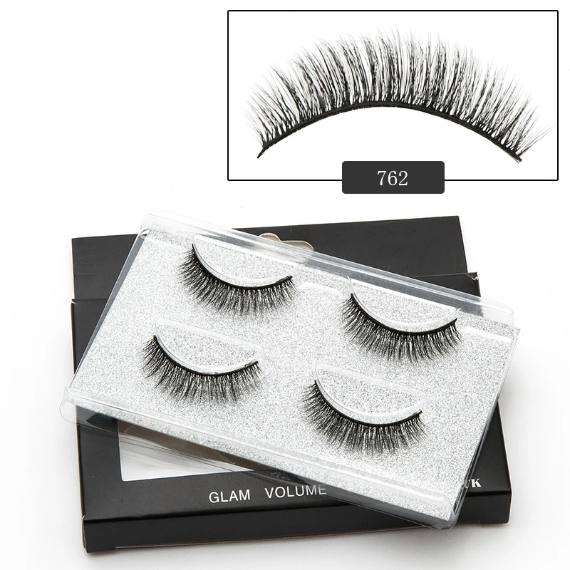 ICYCHEER 2Pairs False Eyelashes 3D Mink Lashes No Magnetic Natural Long Black Color Makeup Lash Extension Tools | Красота и здоровье