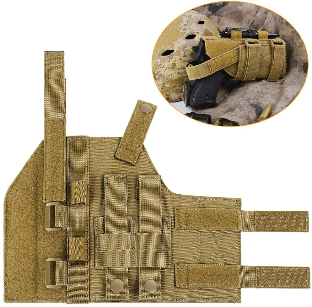 Universal Tactical Molle Pistol Gun Holster Adjustable Handgun Holster for 9mm Glock 1911 G17 18 19 26 34 Ruger LCP Beretta Pistol Holster Gun Holster