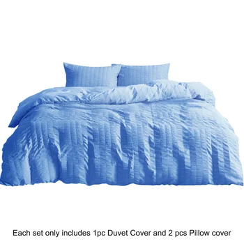 

3pcs Home Decor Modern Washable Gift Comfortable With Zipper Ties Quilt Cover Pillowcase Queen Size Ultra Soft Bedding Set Solid