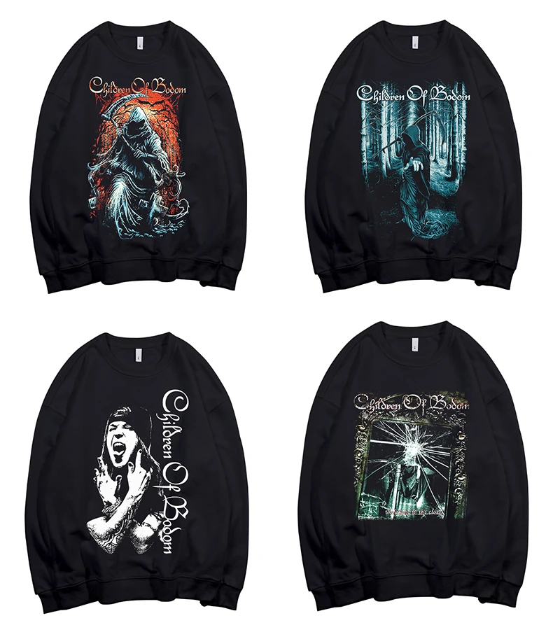 8 designs Death Children Of Bodom Pollover Sweatshirt Rock hoodie punk sudadera streetwear fleece Outerwear heavy metal