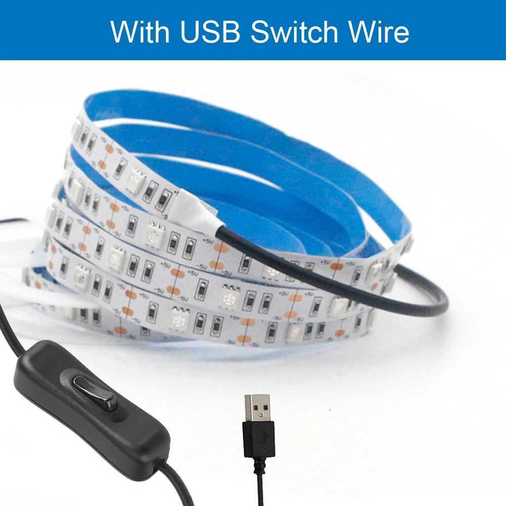 5V UV led strip SMD5050 USB Powered/With Switch Non-Waterproof tape Ultraviolet for DJ Fluorescence 395-405nm Body painting | Освещение