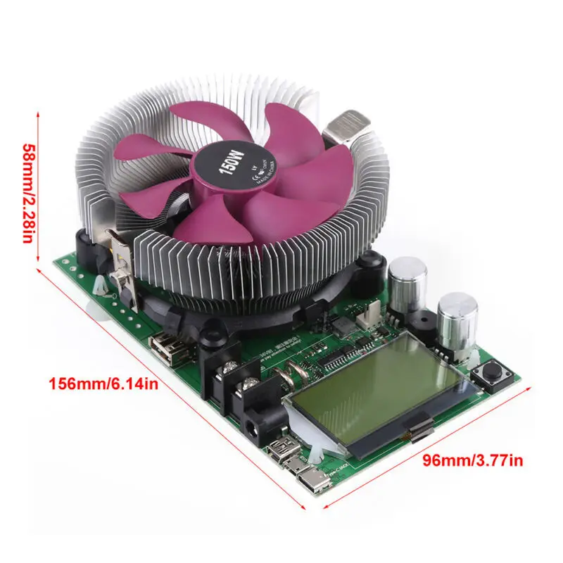 

200V LCD Display Adjustable Constant Current Electronic Load 150W Set Durable