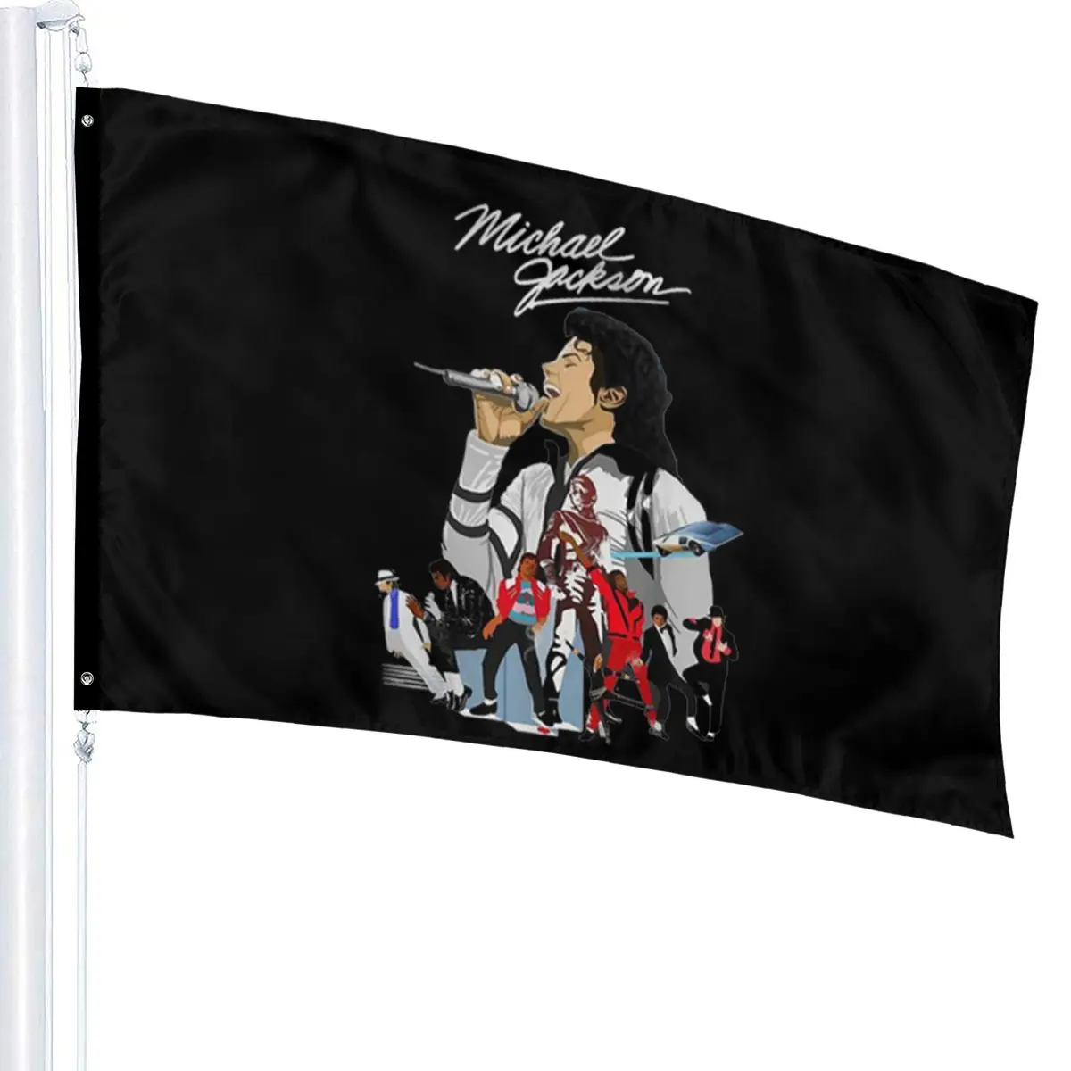 Michael Jackson Signature Wallpaper Youth Street Style Pure Funny Girl  Streetwear Tops Designs Unisex Unique Flag - AliExpress