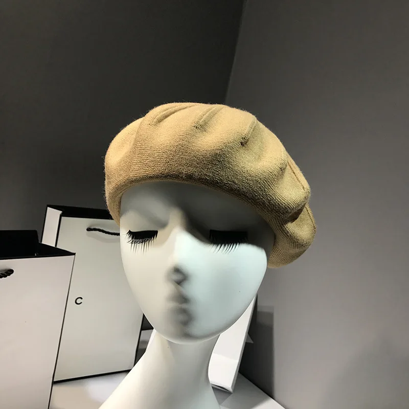 

Beret Women Autumn and Winter Korean Version Japanese All-match Pumpkin Hat Cashmere Boinas Para Mujer Kapelusz Casquette Gorras
