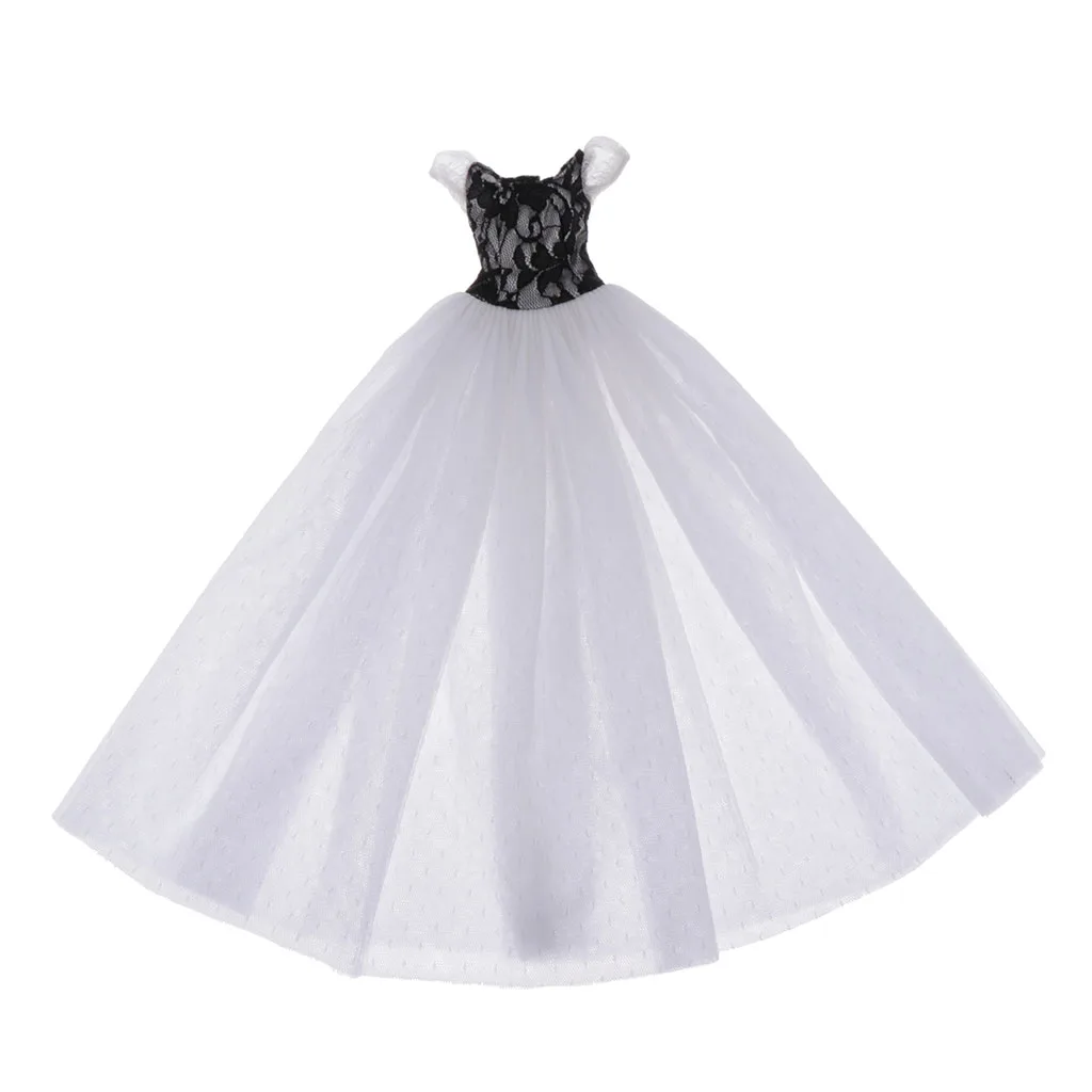 Fashion Princess Wedding Dress Gauzy Skirt for 1/4 BJD Doll Party Accessories Clothes for Girl Doll 