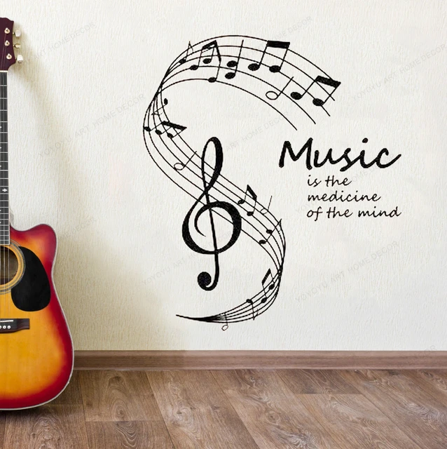 Music Wall Decal Medicine of the Mind Vinyl Sticker Art Decor Bedroom  Design Mural School Educational Musician Home Decor Wall Decor 