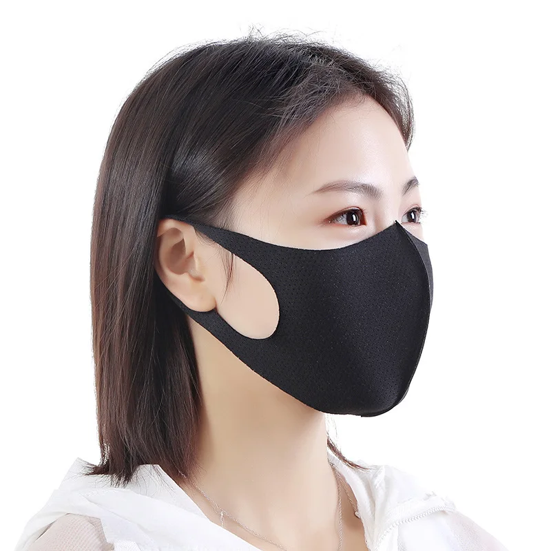 

Lateefah Unisex Black Mouth Mask Breathable Reusable Washable Face Mask Dust-Proof Sponge Face Masks Outdoor Travel Protection