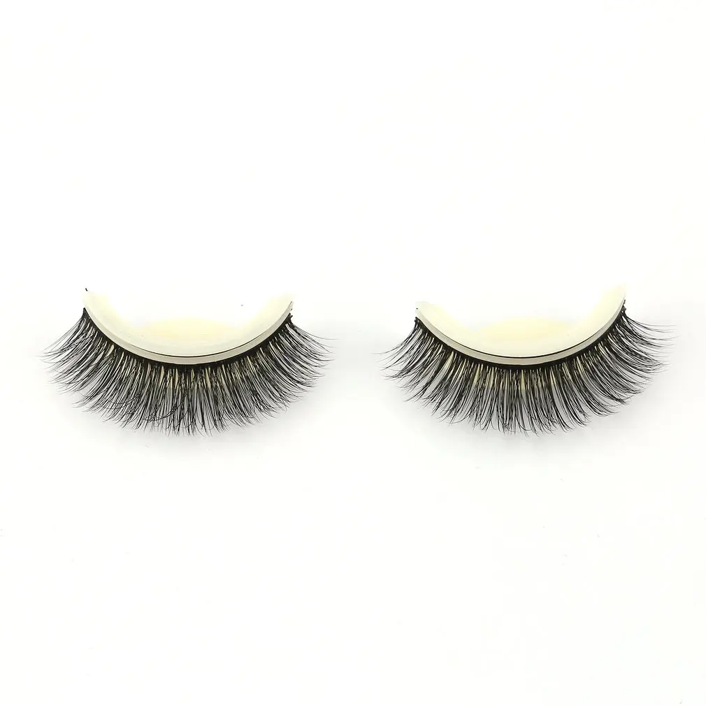 

1 Pair Self Adhesive Curl Individual Lashes Natural False Eyelashes Comfortable Soft Fiber Artificial Eyelash Extension Tools