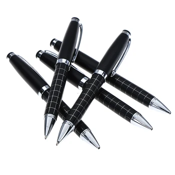 

1pc Rotating Metal Ballpoint Pen Stainless Steel Ball Pens Steel Bar Oil Pen Commercial Stationery For Office School Pen