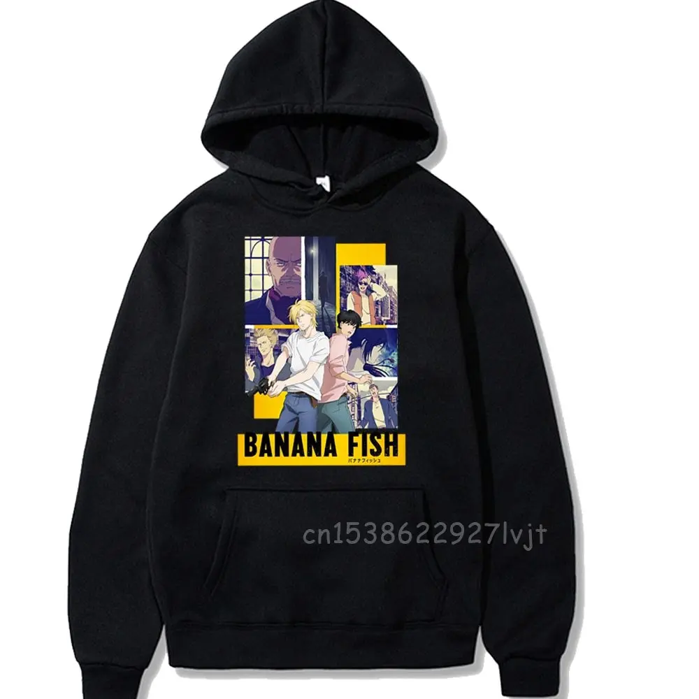 

Harajuku Banana Fish Unisex Hoodies Japanese Anime Printed Men's Hoodie Streetwear Pullover Streetwear Clothes