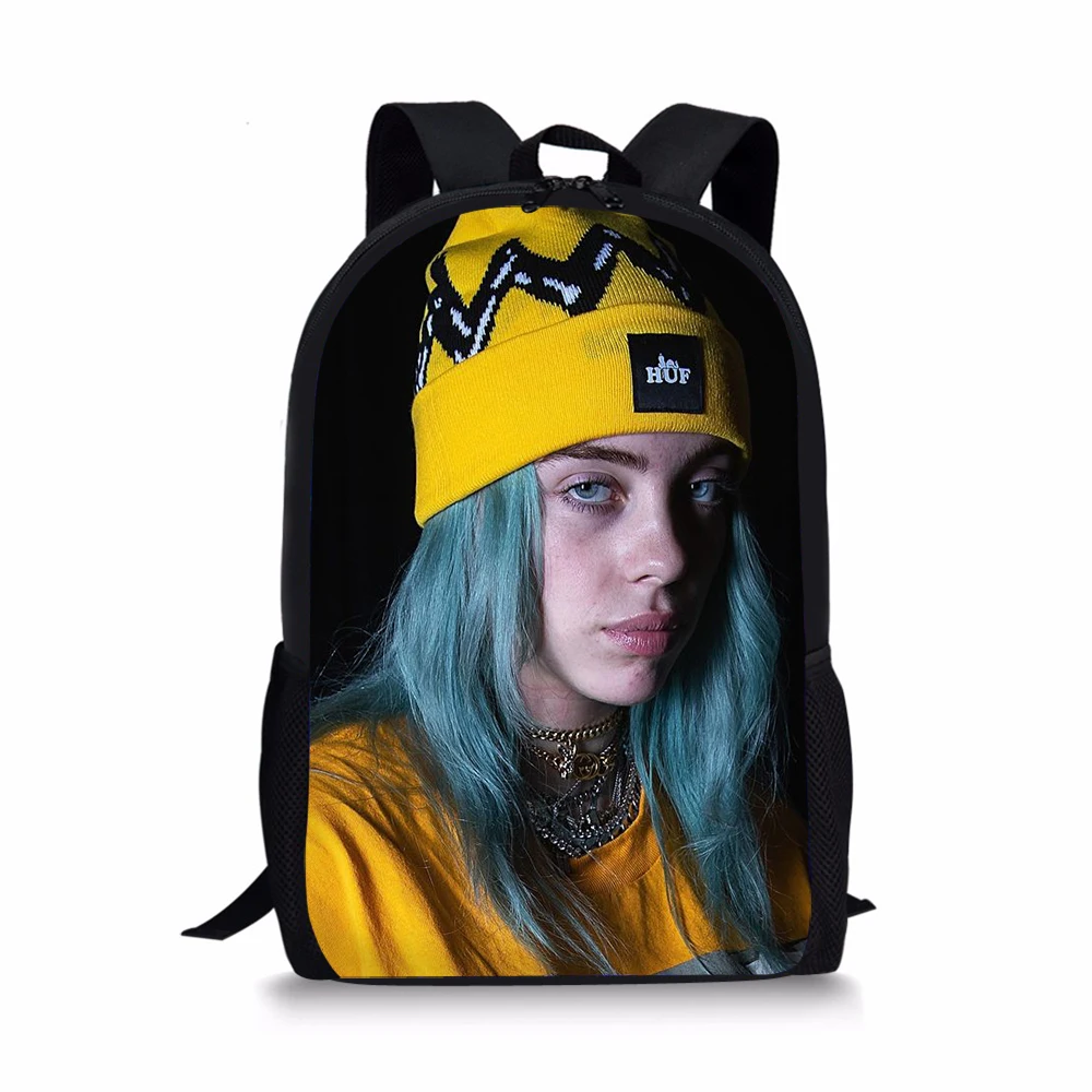 Billie Eilish печати школьная сумка для подростков, крутая модная одежда для девочек 3 шт./компл. детские штаны для мальчиков и девочек, школьные ранцы, школьные рюкзаки Повседневное Mochila - Цвет: CDGX2047C