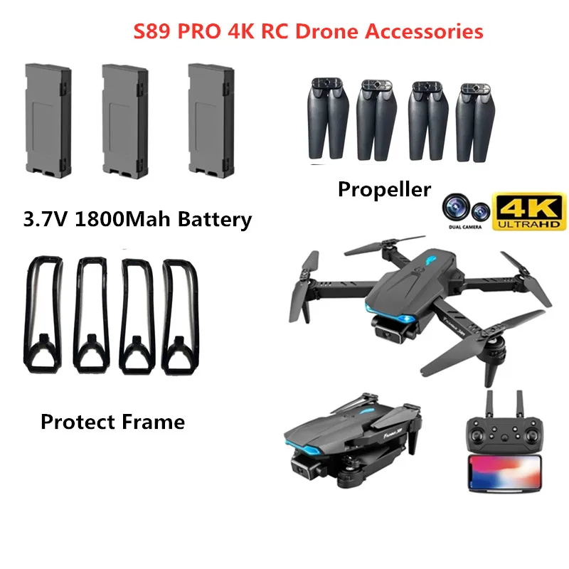 Аккумулятор 3 7 в 1800 мАч для дрона S89pro S89 Pro 4K запасные части PRO аксессуары