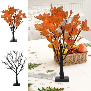 

1pc Halloween Light LED Artificial Tree Battery Operated Table Lights Lamp Wedding Halloween Thanksgiving Home Decorations
