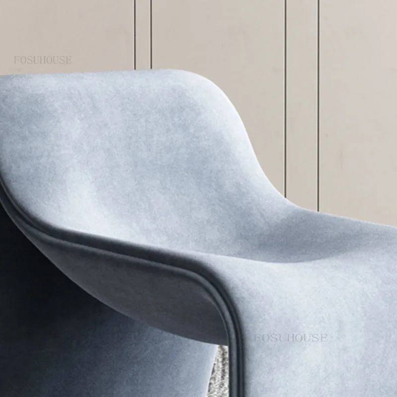 Scandinavia Fabric Living Room Sofas or Living Room Furniture Designer Light Luxury Hotel Villa Reception Sofa Chair