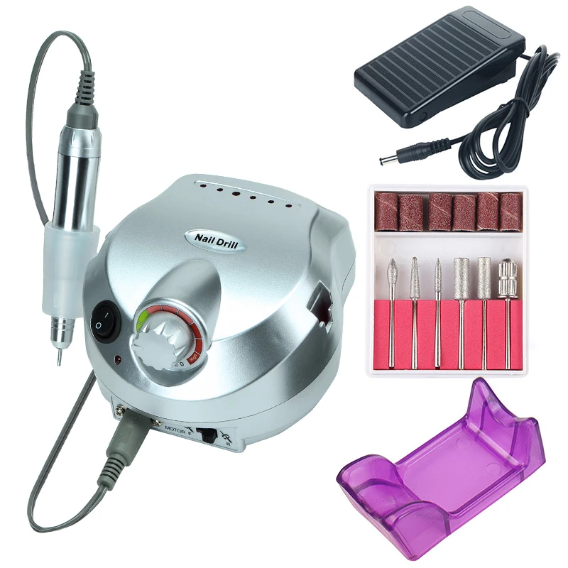 

Pro 35000/20000 RPM Electric Nail Drill Machine Set Milling Cutter Bits for Manicure Pedicure Gel Cuticle Clean Rotary File Kit