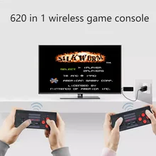 Zbudowany w 620 gry Mini konsola do gier TV wideo z dwa kontrolery bezprzewodowe podwójne graczy gra Retro odtwarzacz