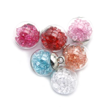 

New 20Pcs Transparent Plastic Button Shakers with Rhinestone DIY Jewelry Making Hair Clip Accessories Craft Decor,20Yc8722