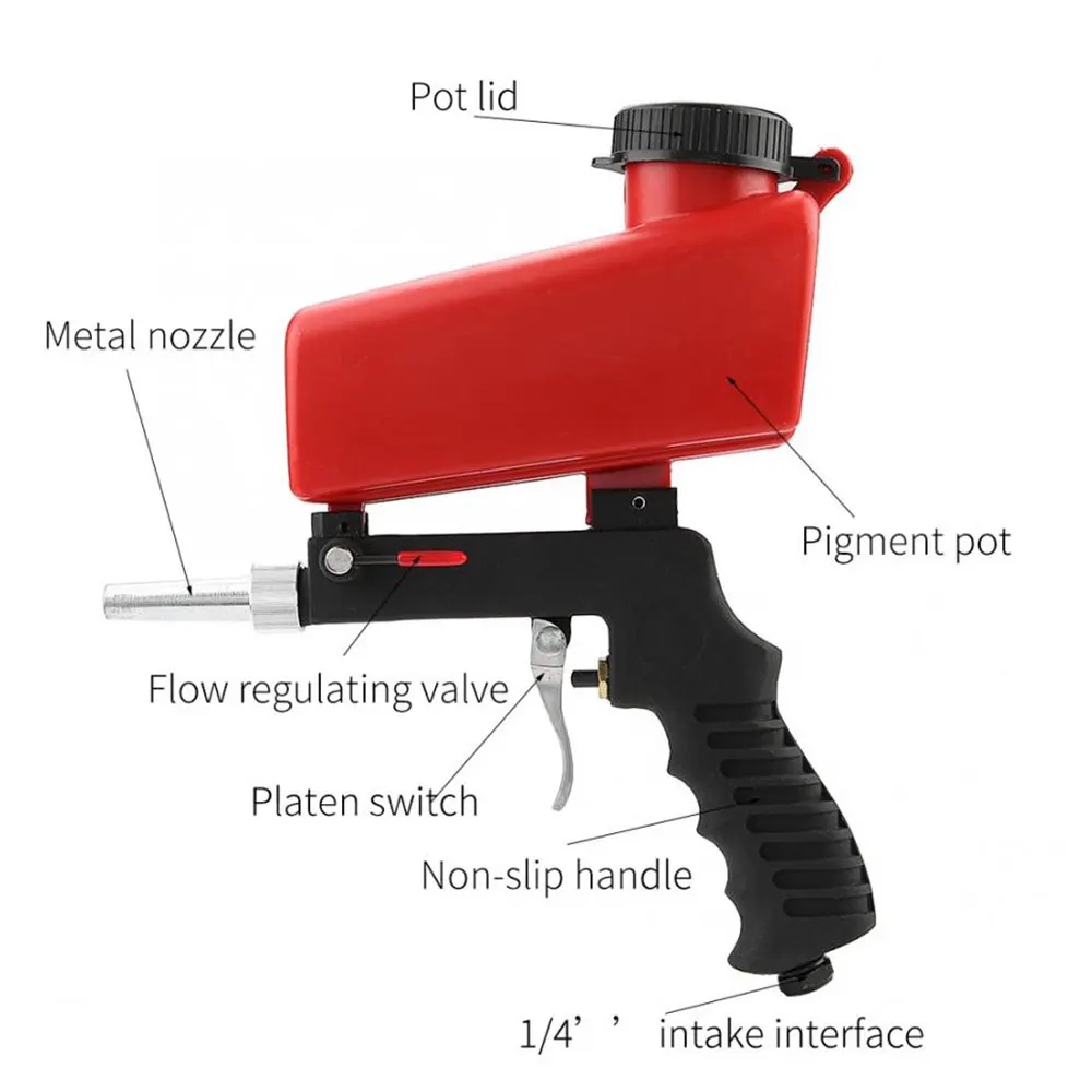 Небольшой и струйная машина для удаления ржавчины устройства подвергнутое пескоструйной обработке Портативный пневматическое Ружье для пескоструйной обработки