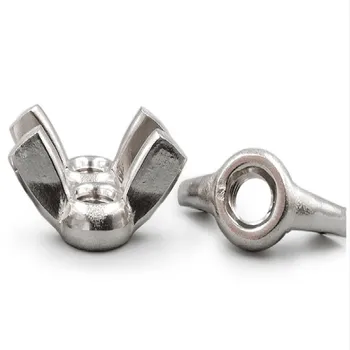 

5-10Pcs M3 M4 M5 M6 M8 M10 DIN315 Wing nut 304 Stainless Steel Hand Tighten Nut Butterfly Nut