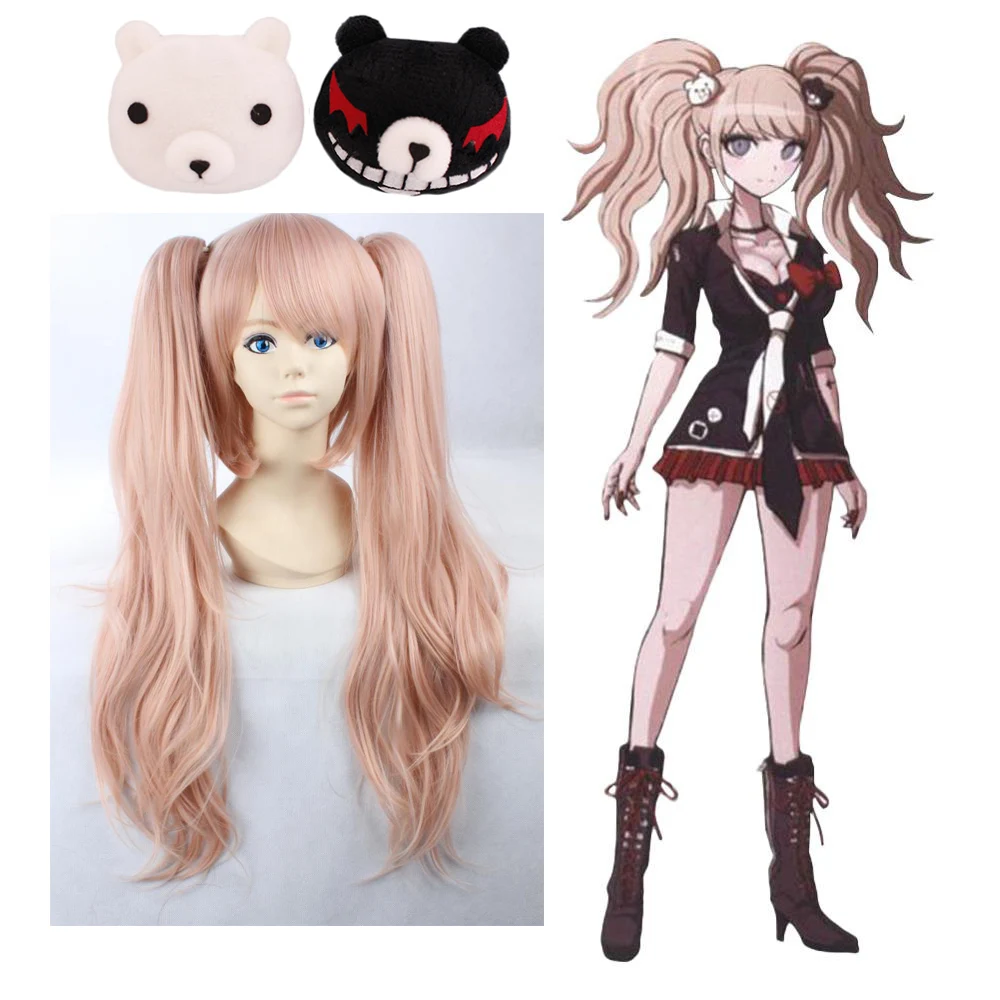 Хит! Dangan Ronpa Danganronpa заколка для волос Дзюнко Эносима моно Кума Белый Черный