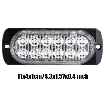 

Beacon Strobe Light Warning Hazard Flash Bar 260K-6000K 12V-24V 12 LED