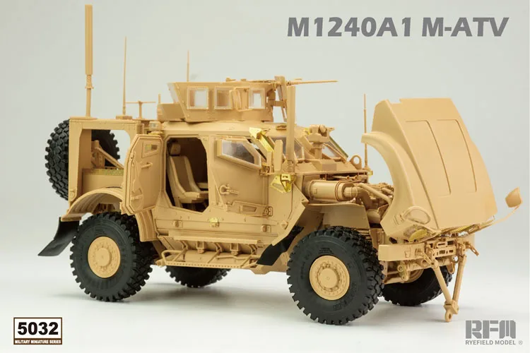RYE FIELD Model RFM RM-5032 1/35 ScaleU.S MRAP All Terrain Vehicle M1240A1 M-ATV Plastic Model Building Kit