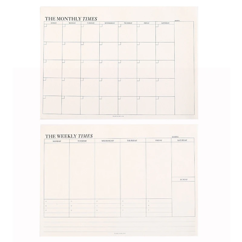 1 шт. простой бизнес-календарный план Блокнот Tearable Notepad To-Do Note Ежемесячный план Записные книги студенческие офисные принадлежности 60 листов