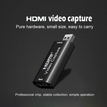 

2020 Mini 1080P 4K HDMI To USB 2.0 Video Capture Card Game Recording Box for PS4 Game For Youtube OBS Live Streaming Broadcast
