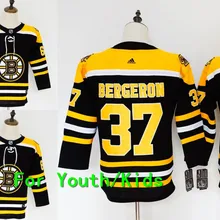 Молодежная вышивка сшитая Boston#63 Brad Marchand 37 Patrice Bergeron 88 Давид Pastrnak Дети Джерси