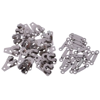 

Silver Tone Business Suit Trousers Sewing Metal Hook Buttons 20 Pcs