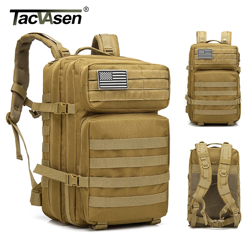 TACVASEN 45L 900D нейлоновые тактические рюкзаки многофункциональные страйкбол военная армейская Боевая Сумка прочные штурмовые походные рюкзаки