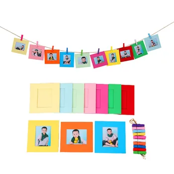 10Pcs creativi cornici per foto in carta fai-da-te Album decorazioni per la casa di moda forniture semplici cornici colorate da 3 pollici