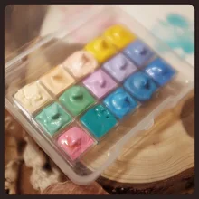 12/15 видов цветов Портативный Дорожная сумка пакет твердый пигмент воды Цвет набор красок воды Цвет пигмент мини емкость пробный наряд для рисования