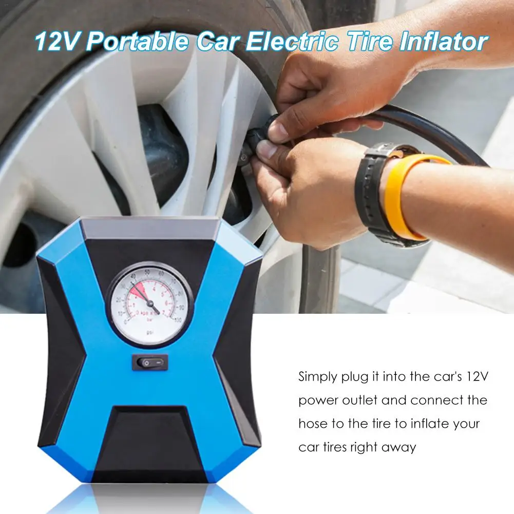 

12V 45W Portable Car Electric Tire Inflator Pump 100PSI Car Air Compressor Pump Auto High Pressure Pump For Car Motorcycle