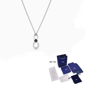 

SWA Fashion Jewelry New INFINITY Pendant Necklace 8 Character Symbol "Endless" Decoration Crysta Best Romantic Gift For Lovers