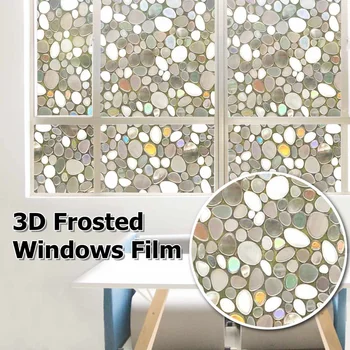 

200X45cm Home Privacy Decor Bathroom Home Decor No Glue Adhesive Self Frosted Stained Sticker Glass Static Window Film
