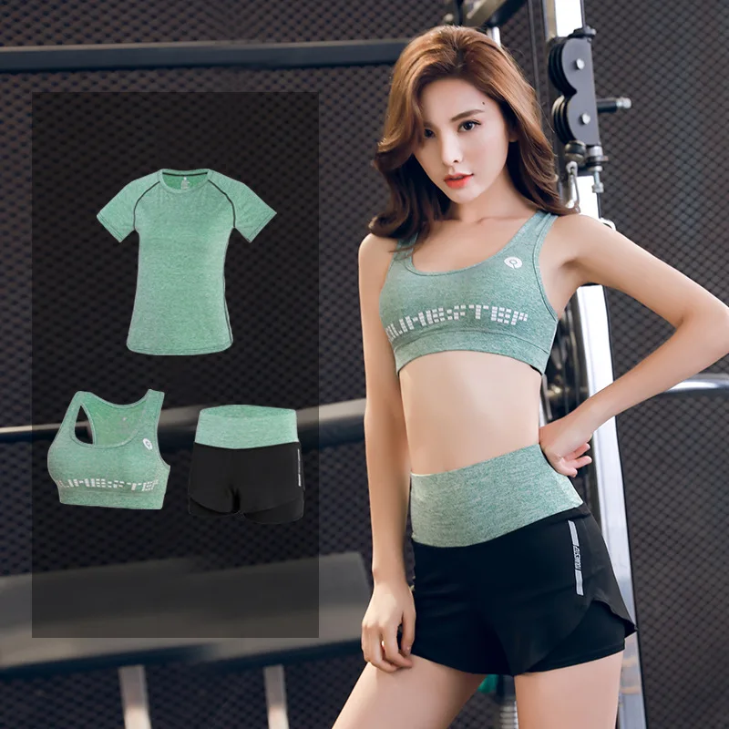 

Summer Gym Yoga Sports WOMEN'S Suit Loose-Fit Running Short Sleeve Fitness Suit Quick-Dry Shorts Vest Morning Jog Suits