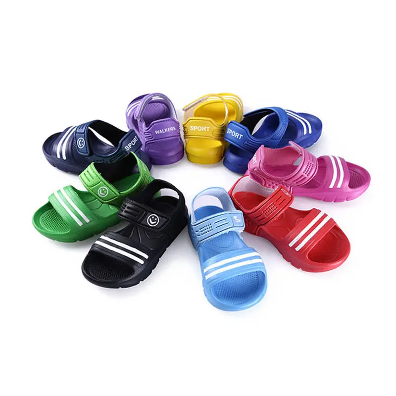 1 Pair Kids Shoes Casual Children Kids Shoes Baby Boy Closed Toe Summer Beach Sandals Flat Breathable Beach Slip On